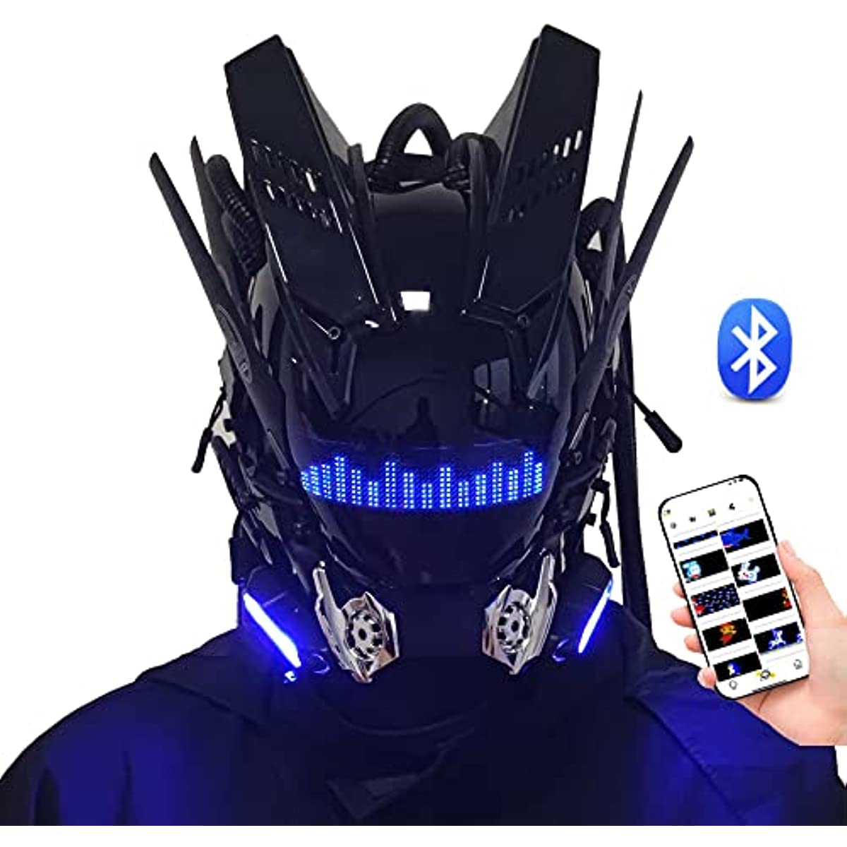 Men Accessories App - Topeng Cyberpunk untuk Cosplay Pria, Topeng