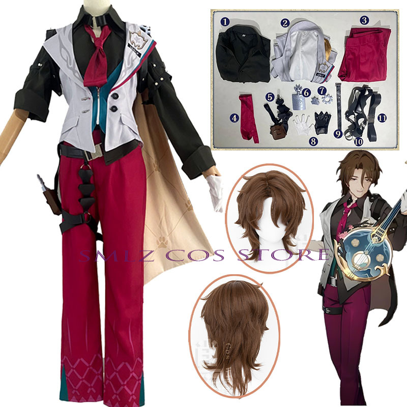 Men'S Suit Accessories - Gallagher Cosplay Honkai Star Rail Kostum