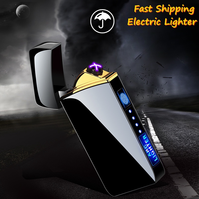 Lighter Windproof - Pemantik Logam Tahan Angin Elektrik Plasma