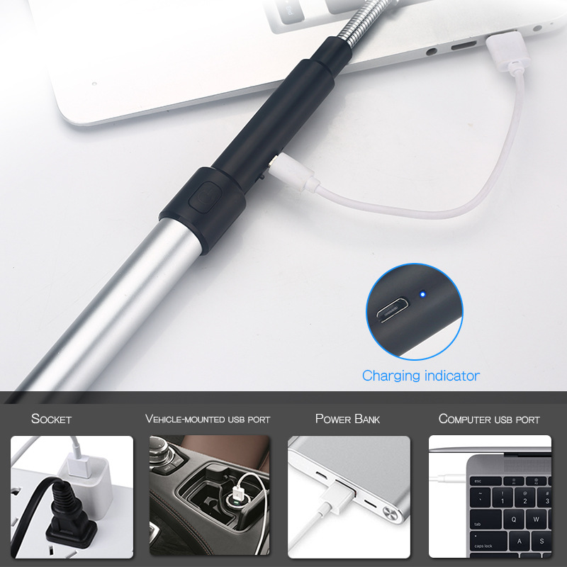 Lighter Windproof - Pemantik Api Portabel Retraktil Personal, Busur