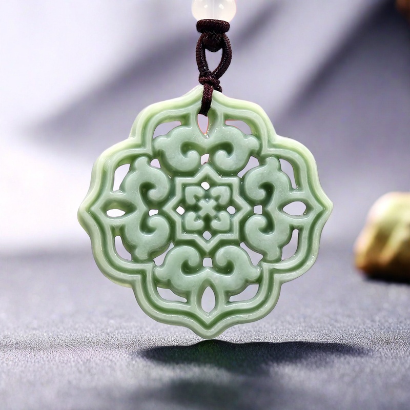 Kalung liontin bunga giok asli - Men Accessories Necklace ulasan dan harga