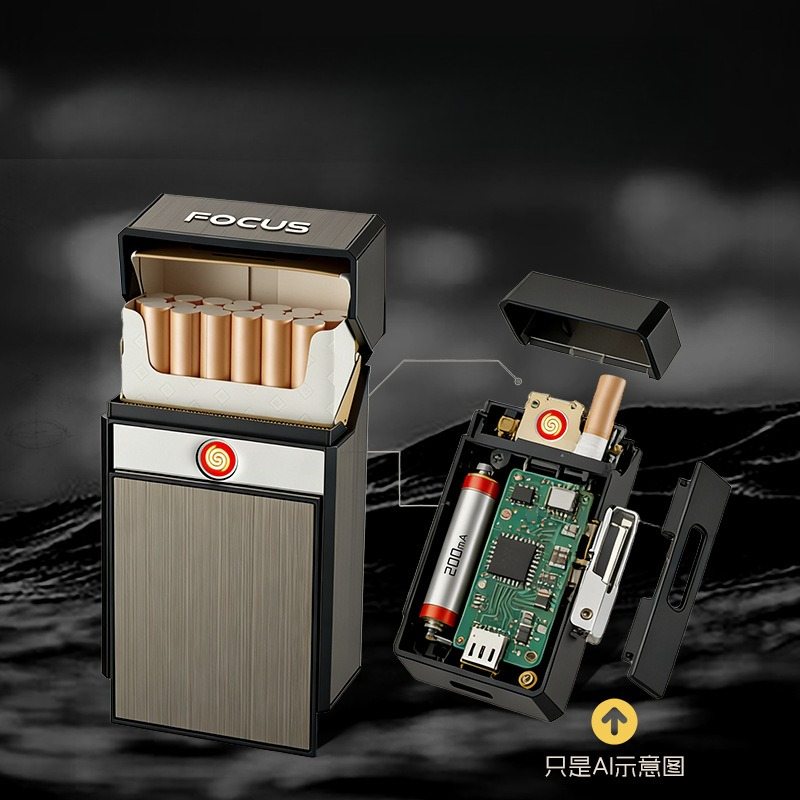 Kotak pemantik rokok USB baru, - Lighter Windproof ulasan dan harga