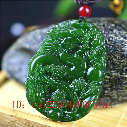 Alam Hijau Cina Naga Giok Lion - Men Accessories Necklace ulasan dan harga