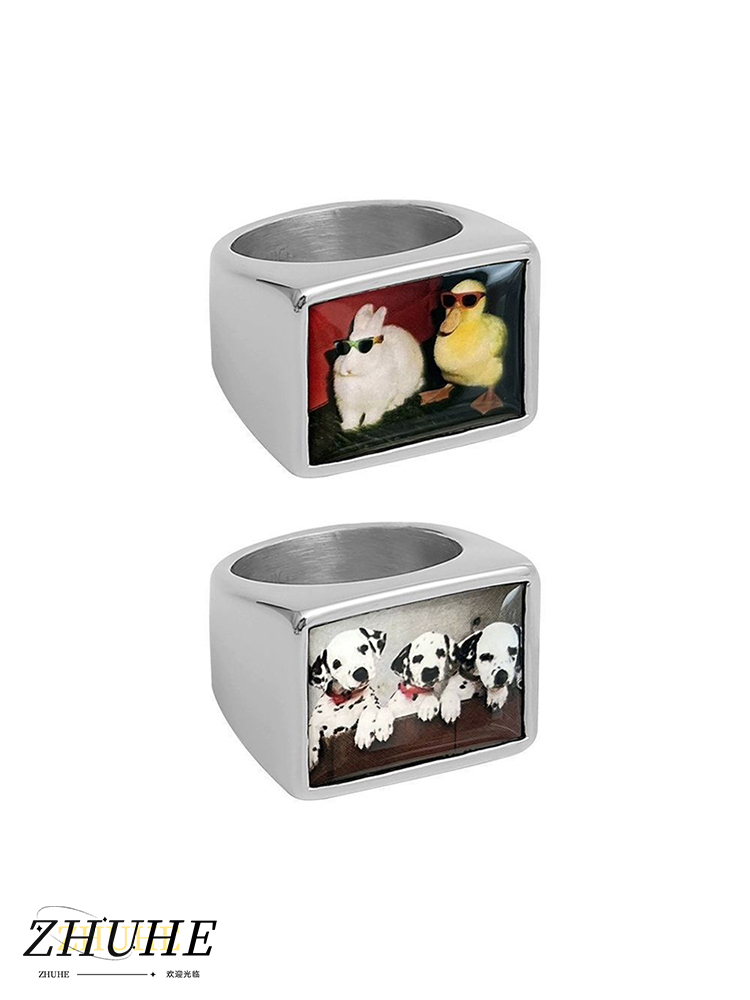 Cincin Signet Motif Hewan dari - Men Accessories Photos ulasan dan harga