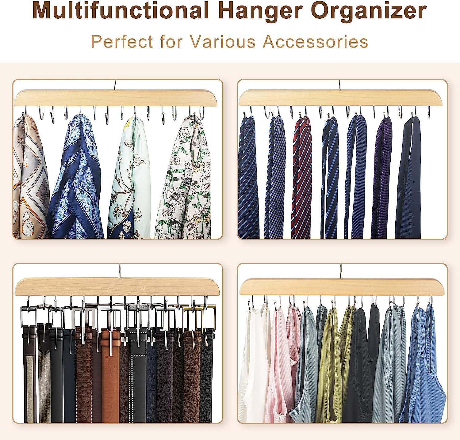 Rak sabuk kayu gantungan penyi - Men'S Accessories Wardrobe ulasan dan harga