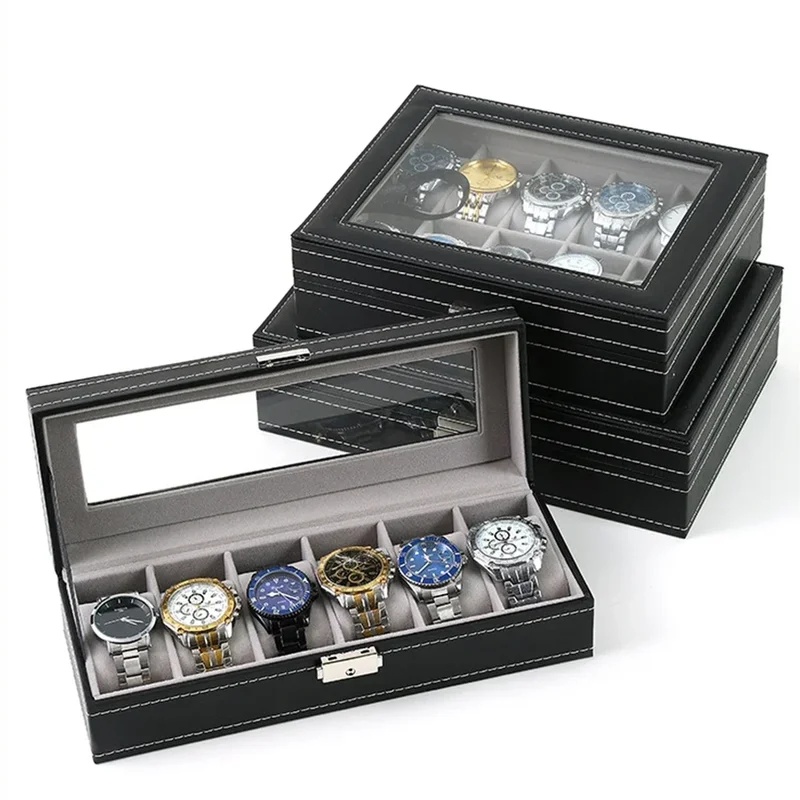 Kotak Jam Tangan Kulit PU deng - Men Accessories Organiser ulasan dan harga