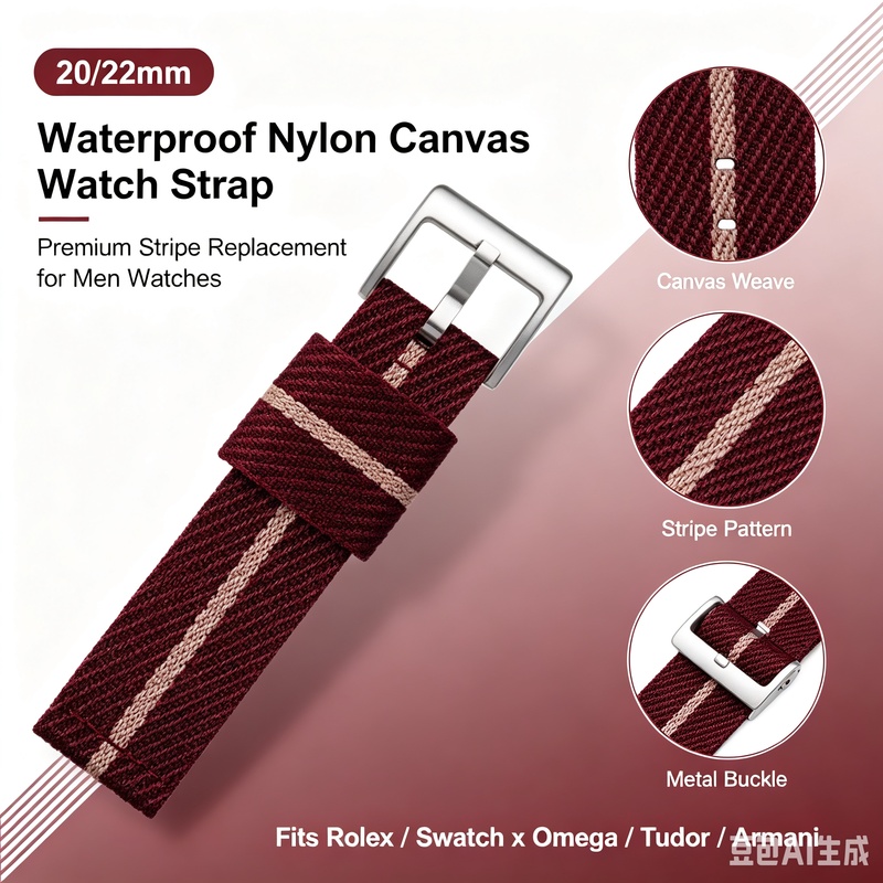 Tali Jam Tangan Kanvas Nilon T - Men'S Accessories Armani ulasan dan harga