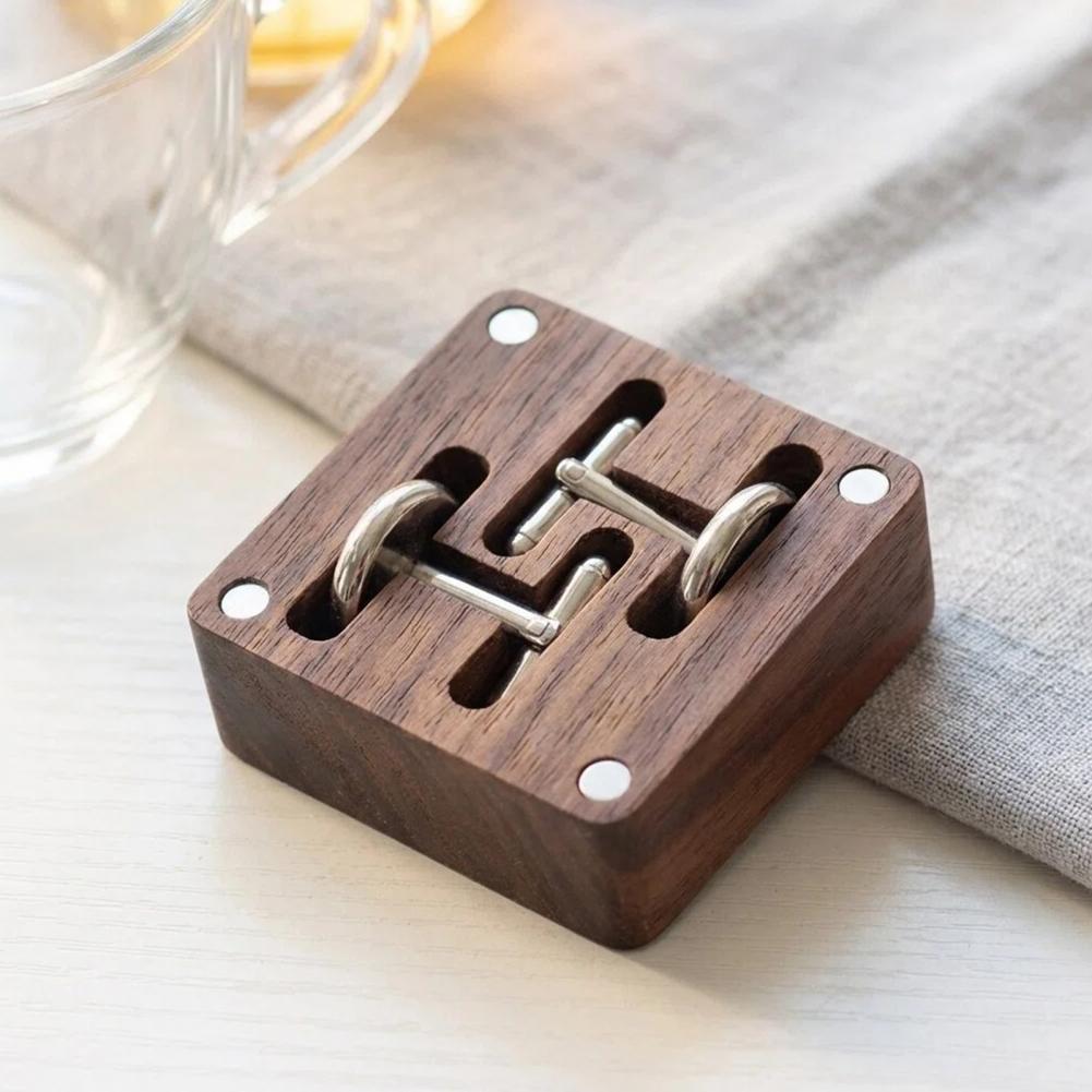 Kotak Kancing Manset Walnut Ka - Men Accessories Organiser ulasan dan harga