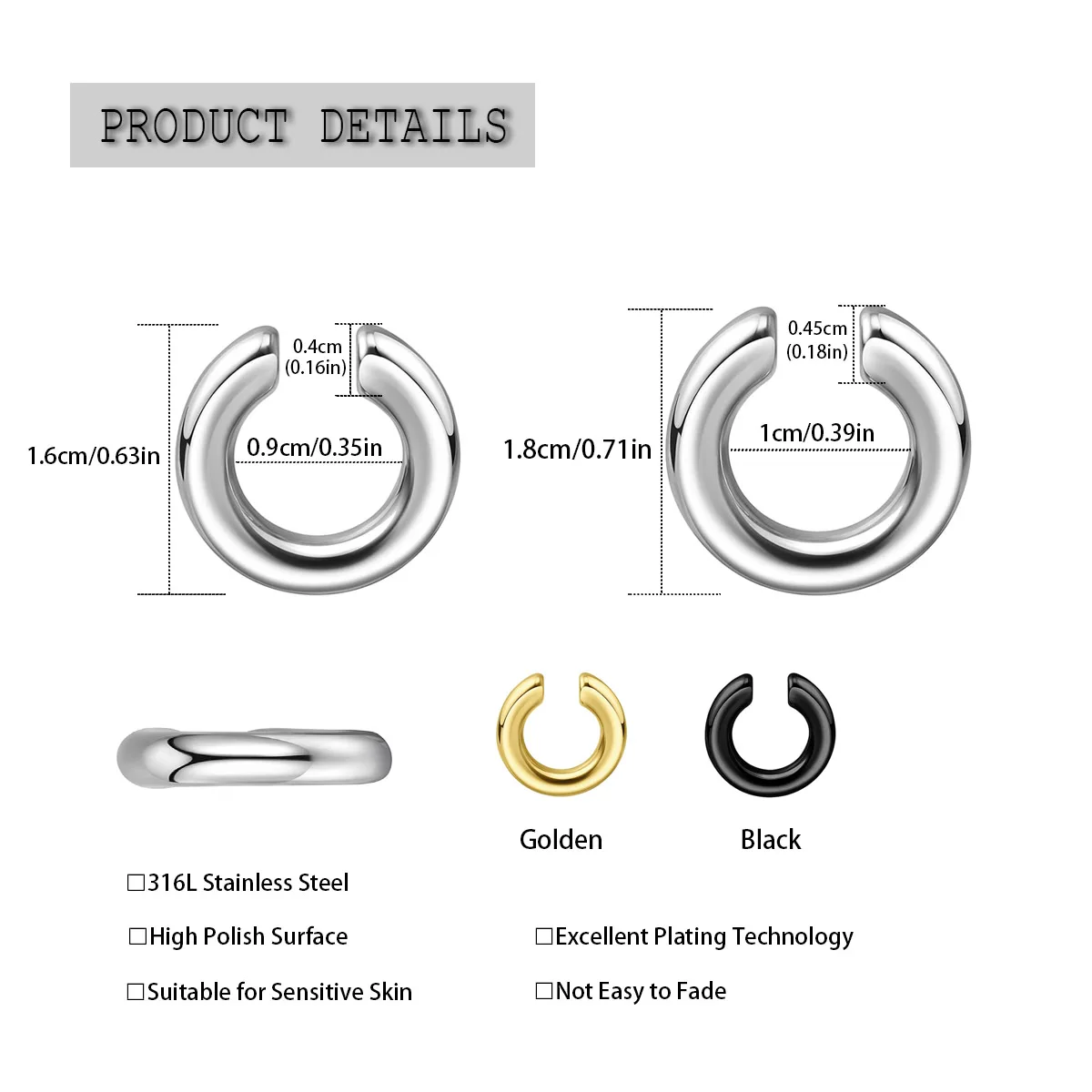 1 buah Cincin Hidung Bentuk C  - Men Accessories Ring ulasan dan harga