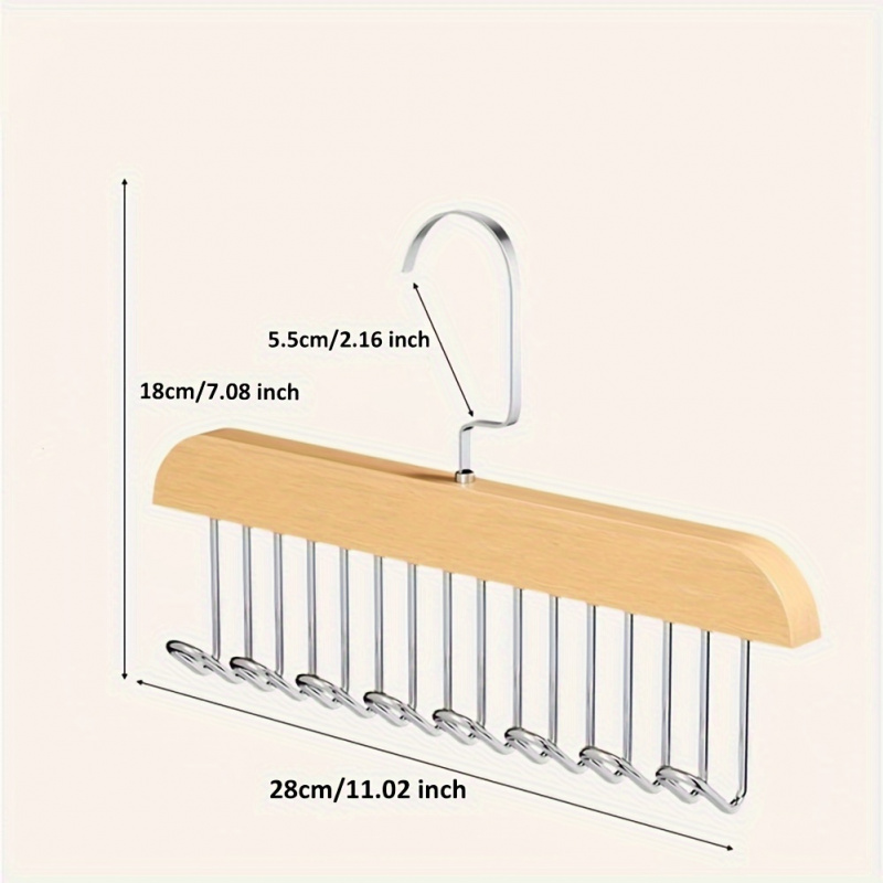 8 hook rak sabuk kayu gantunga - Men'S Accessories Wardrobe ulasan dan harga