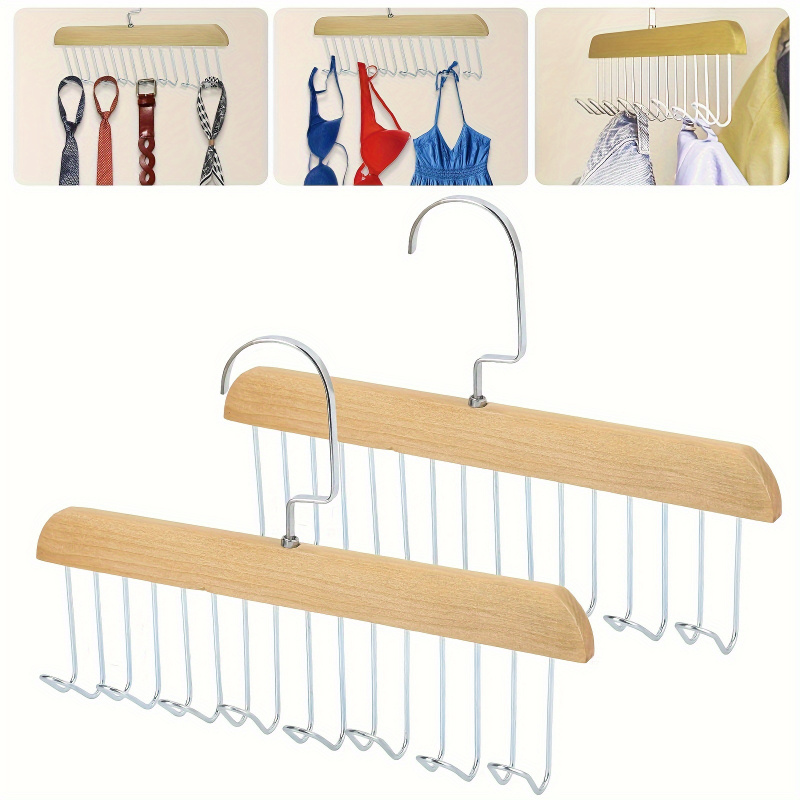 8 hook rak sabuk kayu gantunga - Men'S Accessories Wardrobe ulasan dan harga