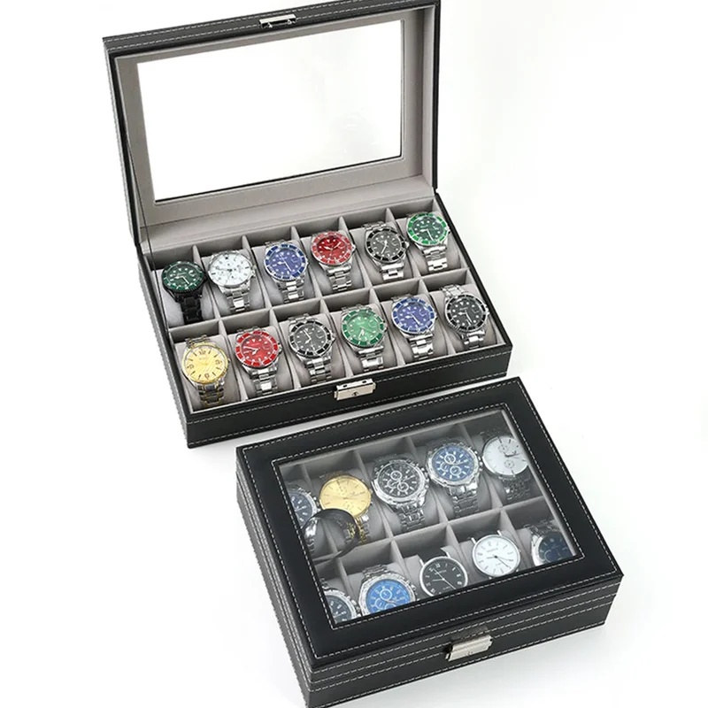 Kotak Jam Tangan Kulit PU deng - Men Accessories Organiser ulasan dan harga